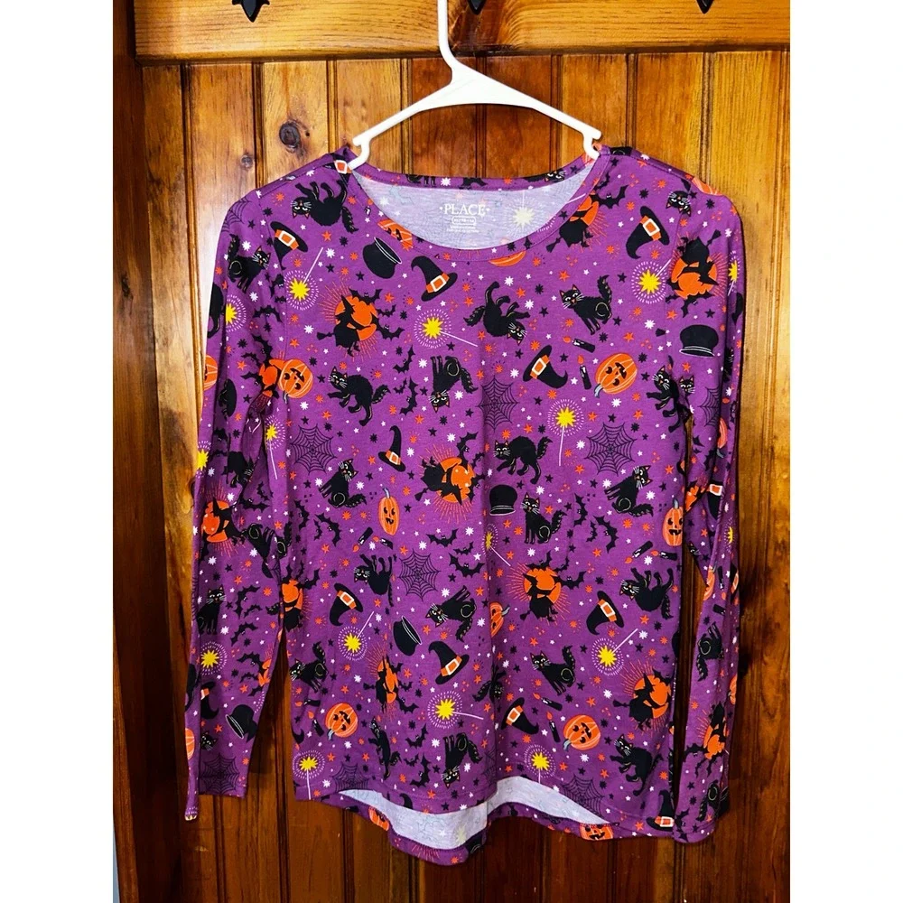 The Children's Place Halloween Print‎ Long Sleeve Shirt Girls XL (14)